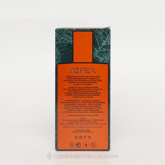 ASPEN BY COTY EUC HOMBRE 118ML - Perfumería Castillo de Francia
