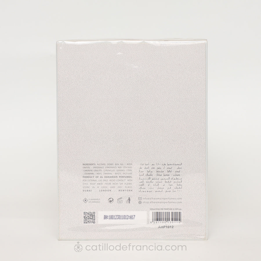 AMBER OUD WHITE EDITION BY AL HARAMAIN  EUP UNISEX 100ML - Perfumería Castillo de Francia