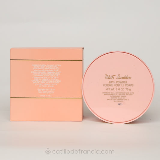 TALQUERA WHITE SHOULDERS BY BATH POWDER MUJER 75G - Perfumería Castillo de Francia