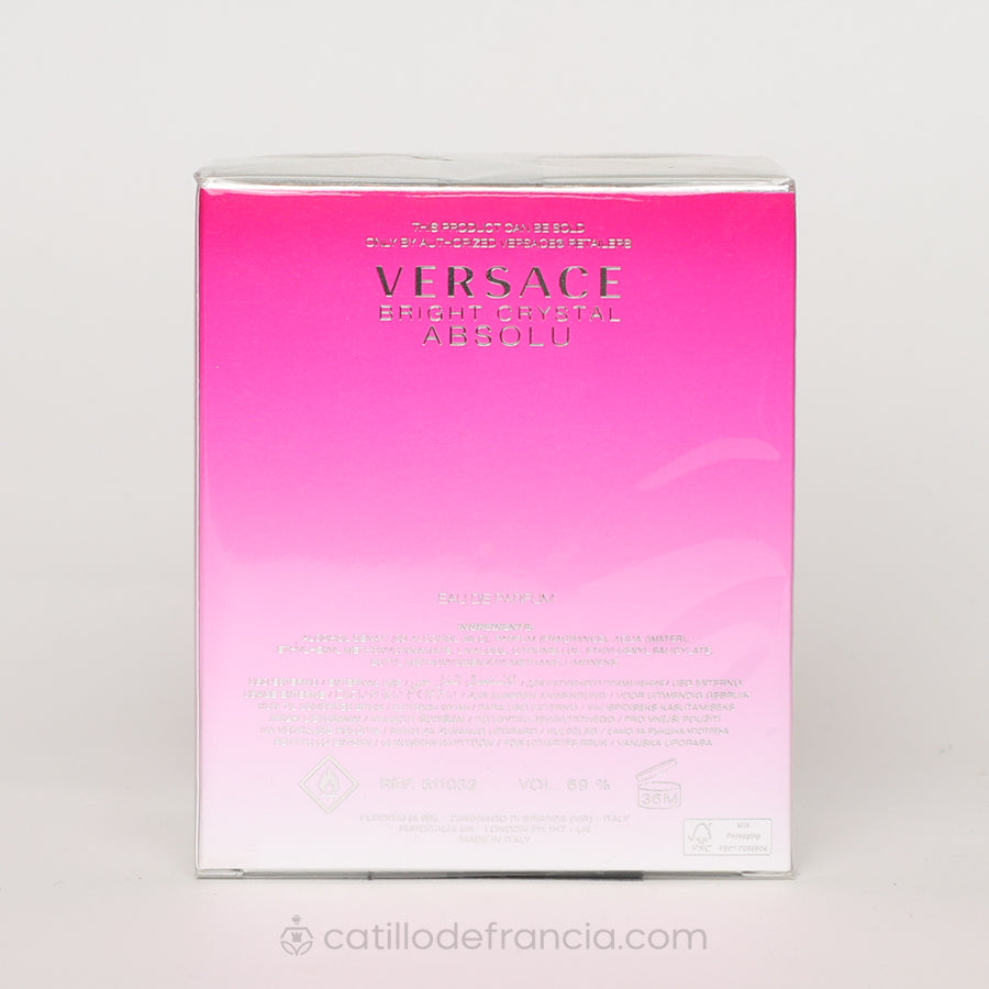 BRIGHT CRISTAL ABSOLU BY VERSACE EAU DE PARFUM MUJER 90ML - Perfumería Castillo de Francia