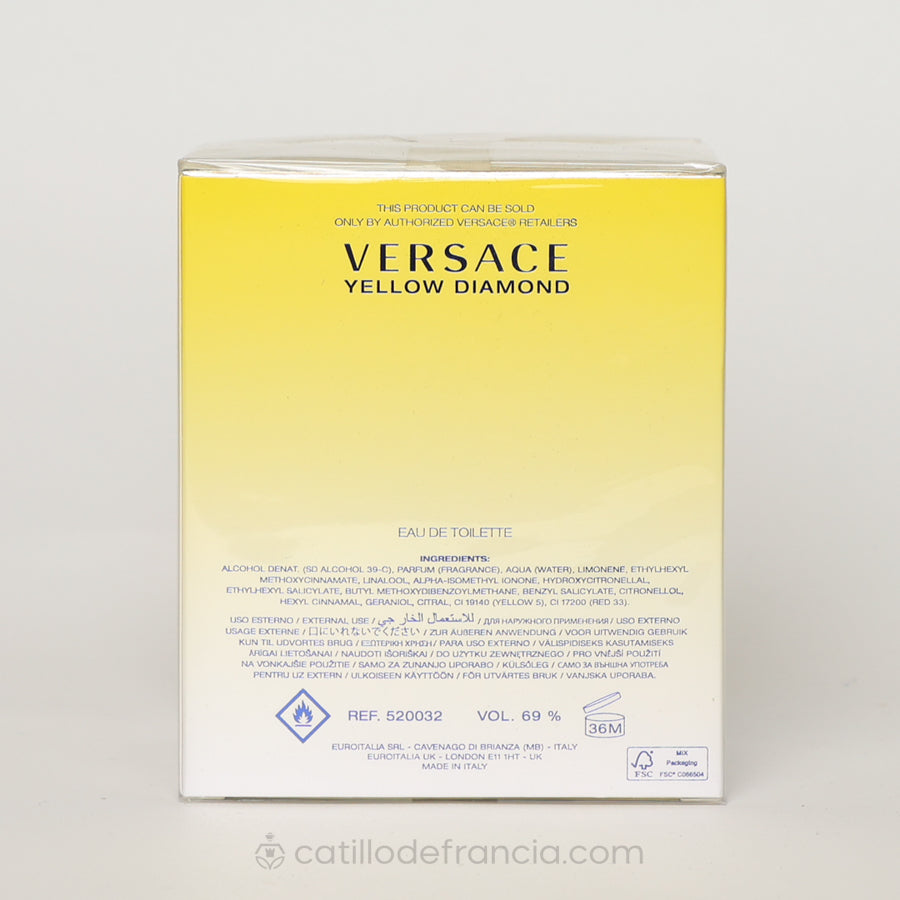 YELLOW DIAMOND BY VERSACE TOILETTE MUJER 90ML - Perfumería Castillo de Francia