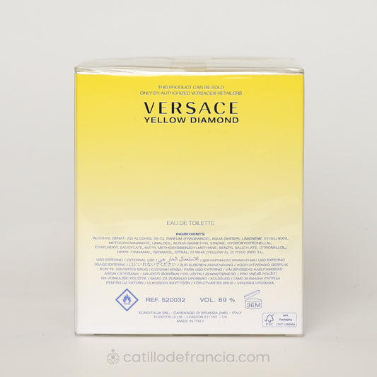 YELLOW DIAMOND BY VERSACE TOILETTE MUJER 90ML - Perfumería Castillo de Francia