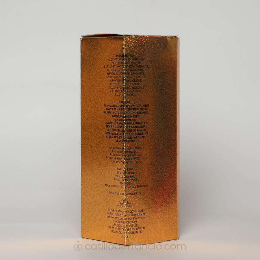 GOLD RUSH BY PARIS HILTON EAU DE PARFUM MUJER 100ML - Perfumería Castillo de Francia