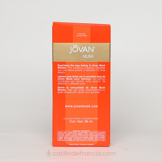 JOVAN MUSK BY COTY EAU DE COLONIA MUJER 96ML - Perfumería Castillo de Francia