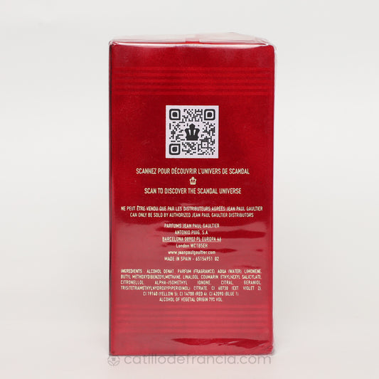 SCANDAL BY JEAN PAUL GAULTIER TOILETTE HOMBRE 100ML - Perfumería Castillo de Francia