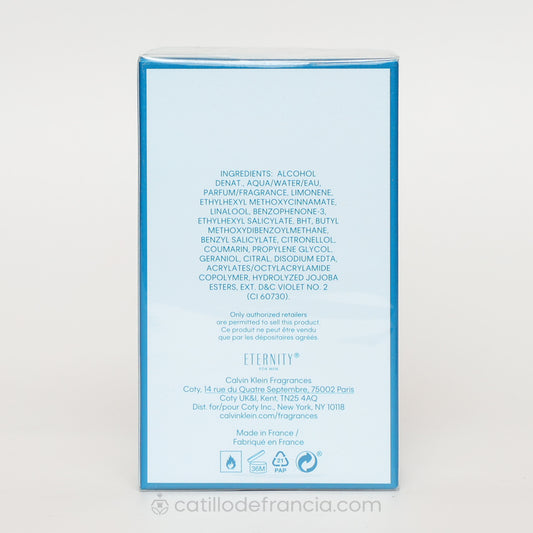 ETERNITY AIR BY CALVIN KLEIN EAU DE TOILETTE HOMBRE 100ML - Perfumería Castillo de Francia