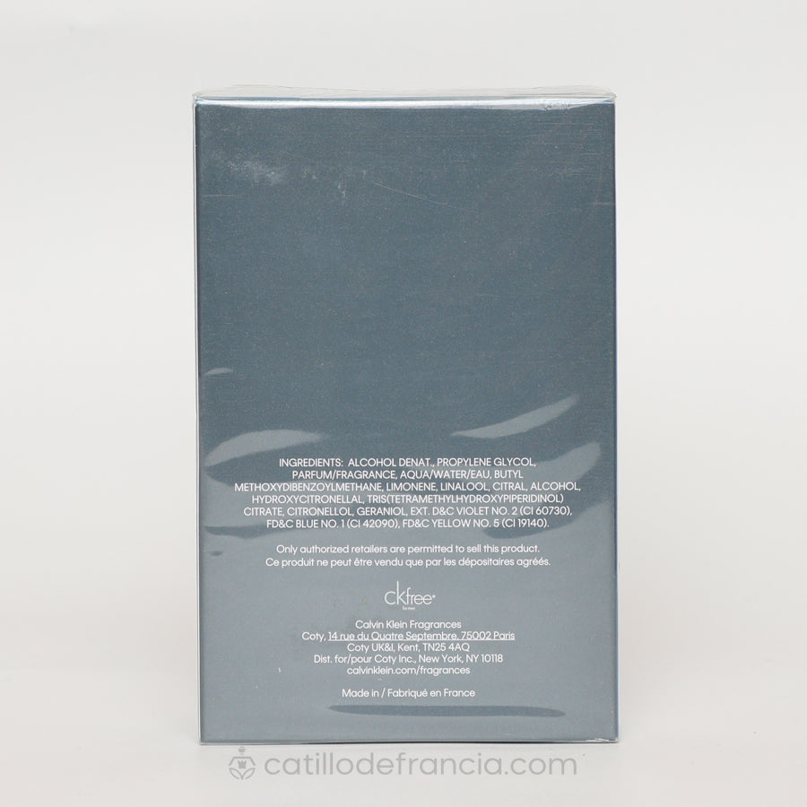 CK FREE BY CALVIN KLEIN EAU DE TOILETTE HOMBRE 100ML - Perfumería Castillo de Francia