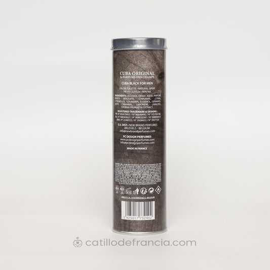 CUBA BLACK BY PARFUMS DES CHAMPS EAU DE TOILETTE HOMBRE 100ML - Perfumería Castillo de Francia