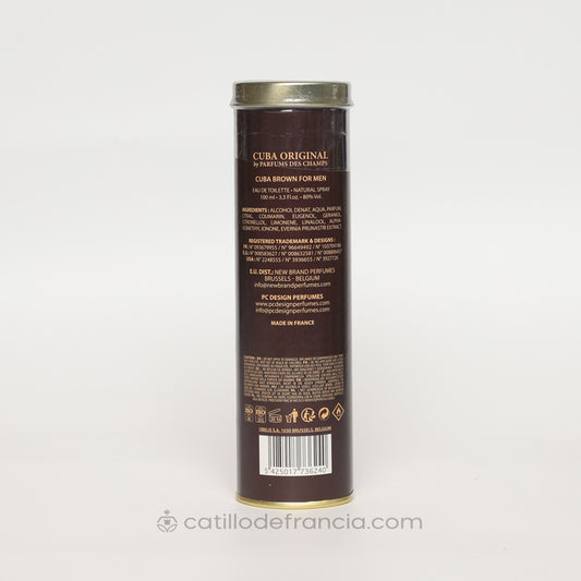 CUBA BROWN BY PARFUMS DES CHAMPS EAU DE TOILETTE HOMBRE 100ML - Perfumería Castillo de Francia