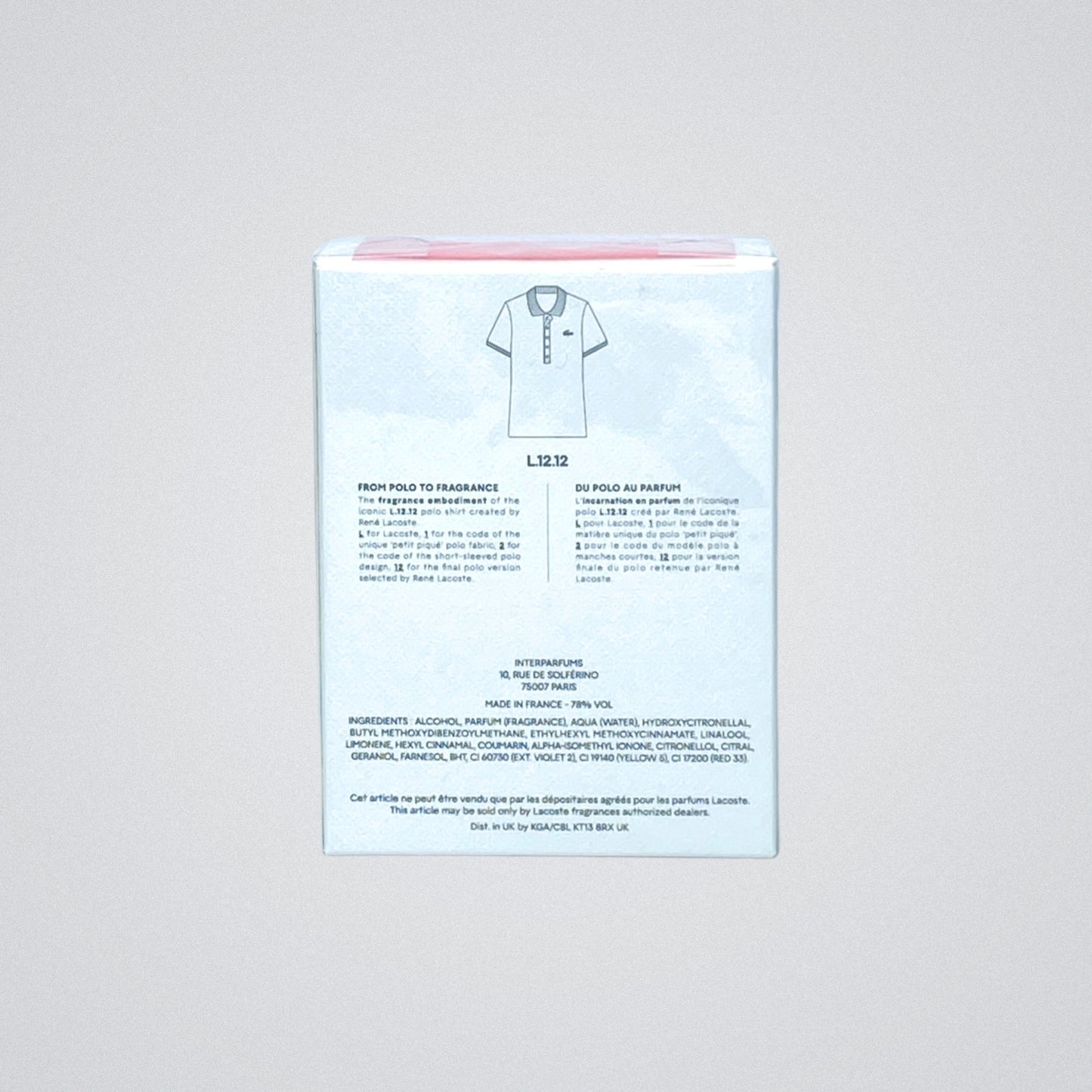 Lacoste L.12.12 Rose Sparkling By Lacoste Eau de Toilette Mujer, Presentación de 100ml, Original con envío gratis en México.