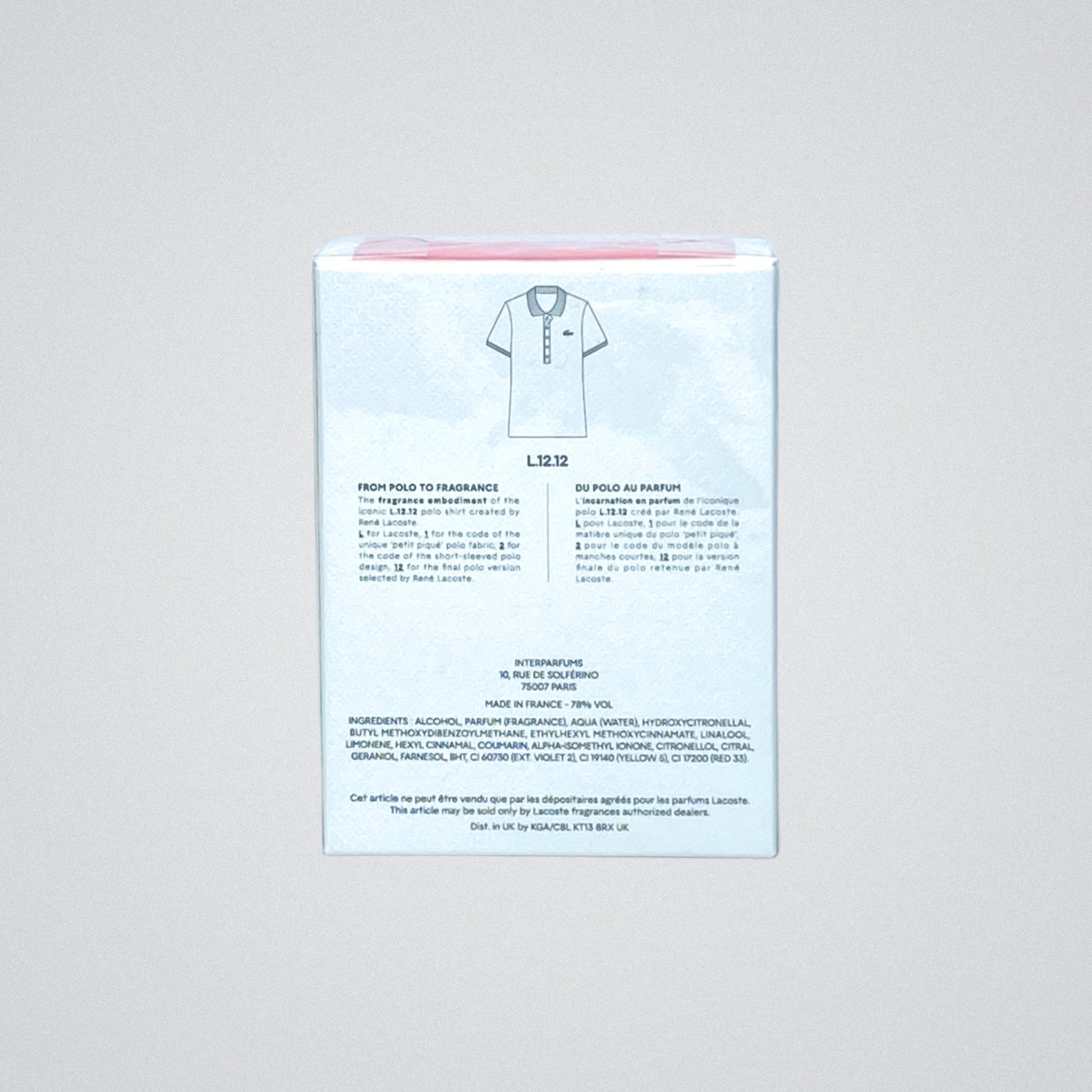 Lacoste L.12.12 Rose Sparkling By Lacoste Eau de Toilette Mujer, Presentación de 100ml, Original con envío gratis en México.