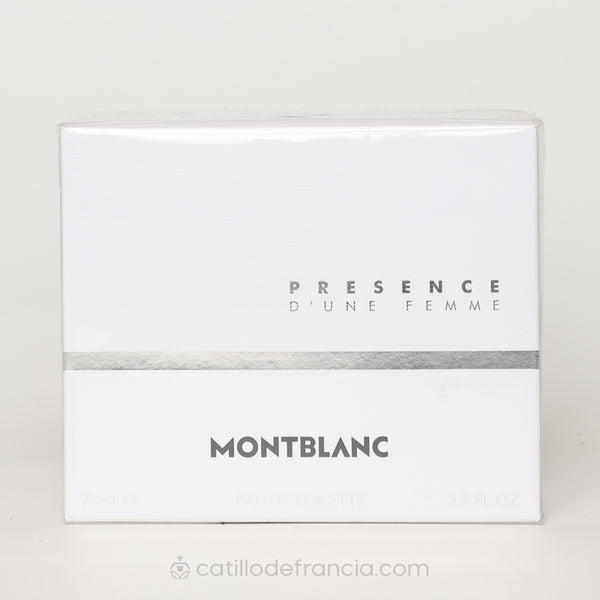 PRESENCE D'UNE FEMME BY MONT BLANC EAU DE TOILETTE MUJER 75ML - Perfumería Castillo de Francia