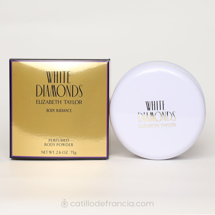 WHITE DIAMONDS BY ELIZABETH TAYLOR TALCO MUJER 75G - Perfumería Castillo de Francia