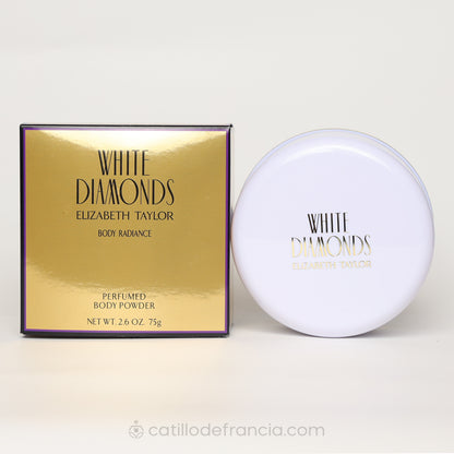WHITE DIAMONDS BY ELIZABETH TAYLOR TALCO MUJER 75G - Perfumería Castillo de Francia