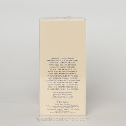 OBSESSION BY CALVIN KLEIN EAU DE PARFUM MUJER  100ML - Perfumería Castillo de Francia