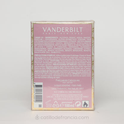 Vanderbilt by Gloria Eau Toilette 100ml  Elegancia Atemporal