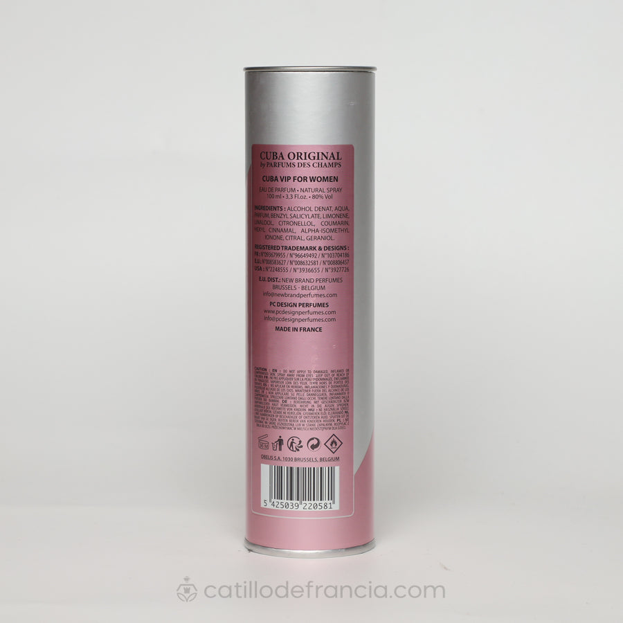CUBA VIP BY PARFUM DE CHARMS EAU DE PARFUM MUJER 100ML - Perfumería Castillo de Francia