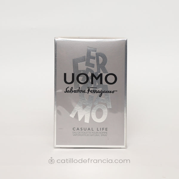 UOMO CASUAL LIFE BY SALVATORE FERRAGAMO TOILETTE HOMBRE 100ML - Perfumería Castillo de Francia