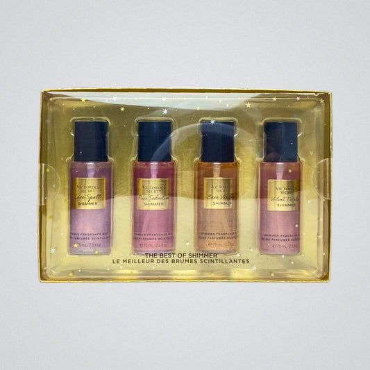Estuche 4 Body Mist Shimmer By Victoria Secret Mujer, Presentación de 75ml, Original con envío gratis en México.