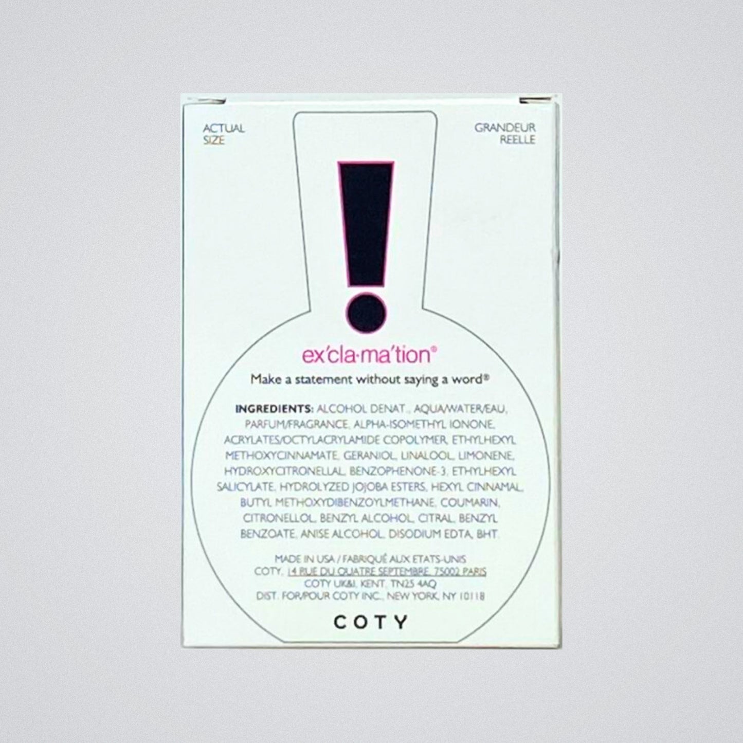 Exclamation by Coty Eau de Colonia Mujer, Presentación de 50ml, Original con envío gratis en México.