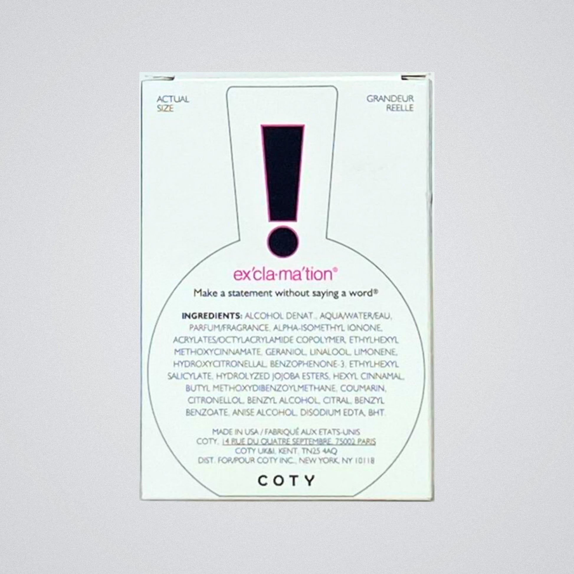 Exclamation by Coty Eau de Colonia Mujer, Presentación de 50ml, Original con envío gratis en México.